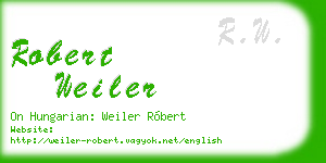 robert weiler business card